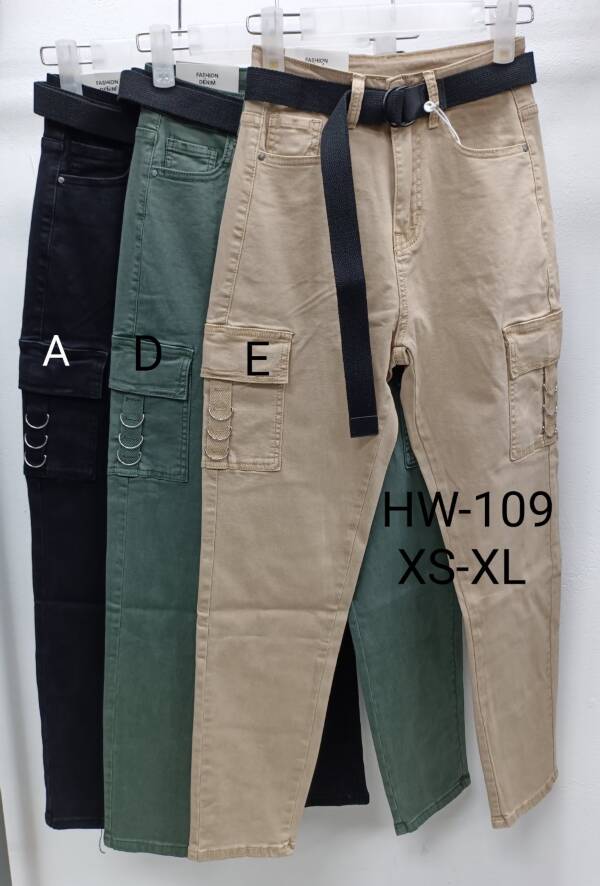 Spodnie damskie jeans Roz XS-XL  paczka 10 szt/ 1 kolor 