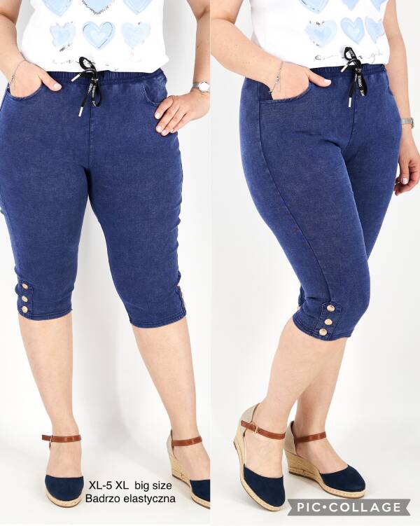 Spodenki damska jeans. Roz XL-5XL. 1 kolor. Paszka 10 szt.