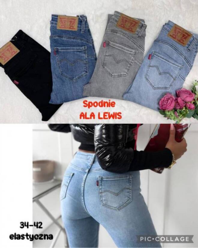 Spodnie damskie jeans Roz 34-42 .1 kolor Paszka 10 szt