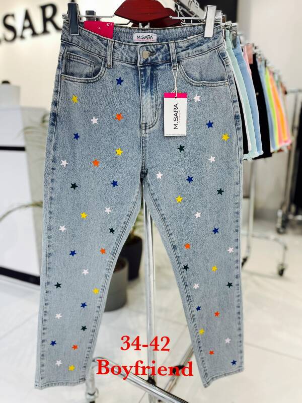 Spodnie damska jeans. Roz 34-42. 1 kolor. Paszka 10 szt.