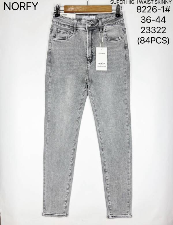 Spodnie damska jeans. Roz 36-44. 1 Kolor . Pasczka 12 szt.