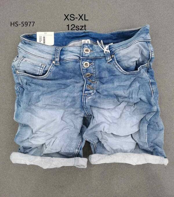 Spodenki  damska jeans . Roz XS-XL. 1 kolor. Paszka 12szt.  