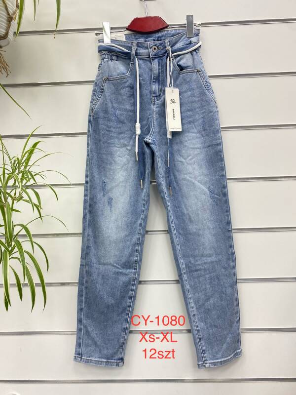 Spodnie damska jeans. Roz XS-XL. 1 Kolor . Pasczka 12 szt.