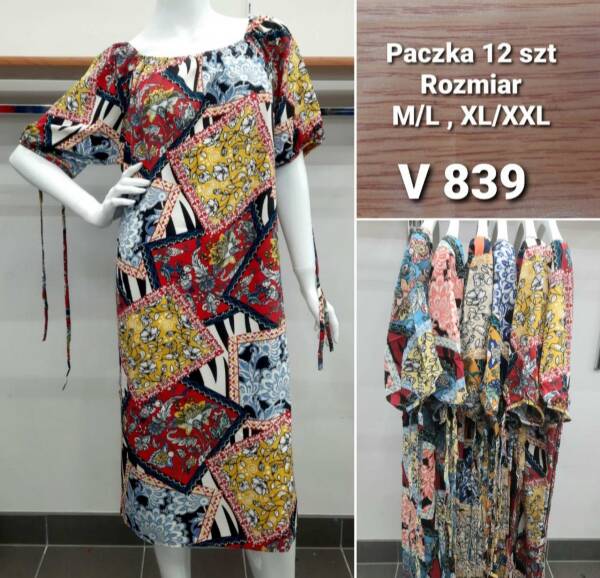 Sukienka damska Roz M/L-XL/2XL. Mix Kolor Paczka 12 szt