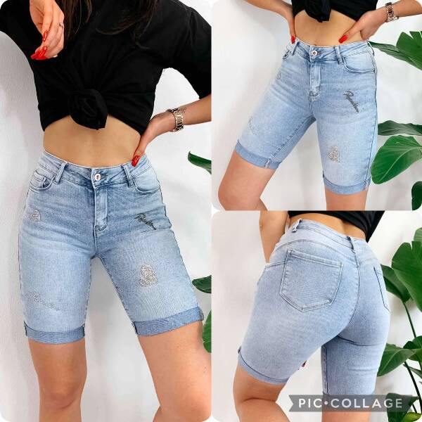 Spodenki damska jeans. Roz XS-XL. 1 Kolor. Pasczka 10 szt.