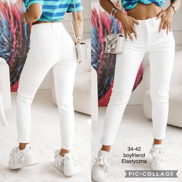 Spodnie damskie jeansy Roz 34-42, 1 Kolor Paczka 10szt
