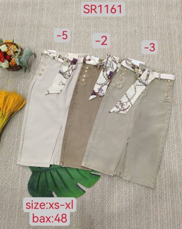 Spódnica damskie jeansy Roz XS-XL, 1 kolor Paczka 12 szt