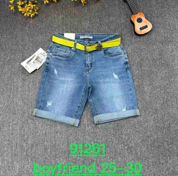 Spodenki damskie jeansy Roz 25-30, 1 Kolor Paczka 12 szt