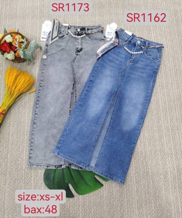 Spódnica damskie jeansy Roz XS-XL, 1 kolor Paczka 12 szt