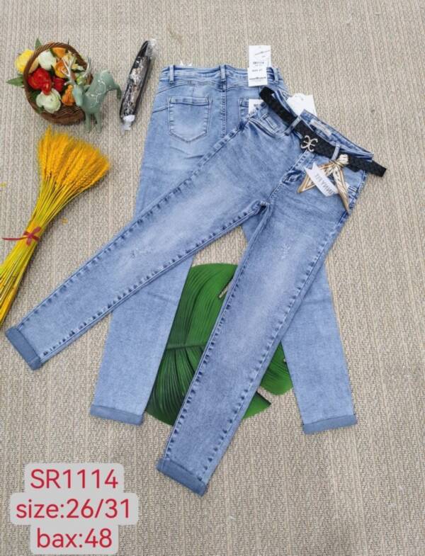 Spodnie damskie jeansy Roz 25-31, 1 kolor Paczka 12 szt