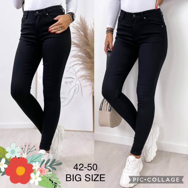 Spodnie damskie jeansy Roz 42-50, 1 Kolor Paczka 10 szt