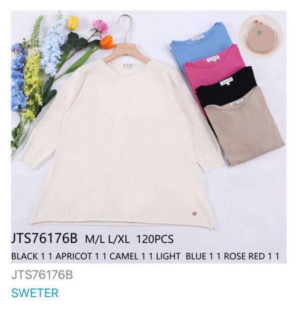 Swetry damskie Roz M/L-L/XL, Mix kolor Paczka 10 szt