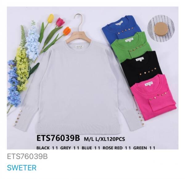 Swetry damskie Roz M/L-L/XL, Mix kolor Paczka 10 szt