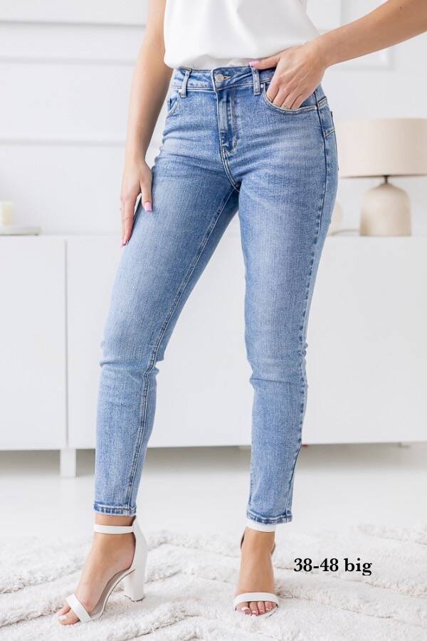 Spodnie damskie jeansy Roz 38-48, 1 Kolor Paczka 10 szt