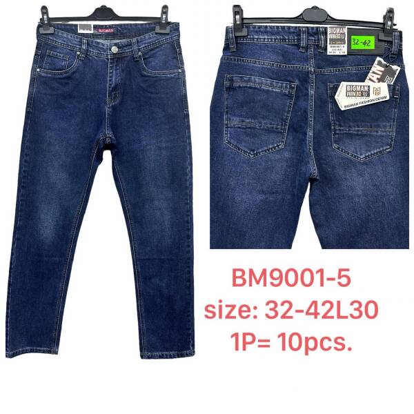 Spodnie jeansy meskie Roz 32-42, 1 kolor Paczka 10 szt