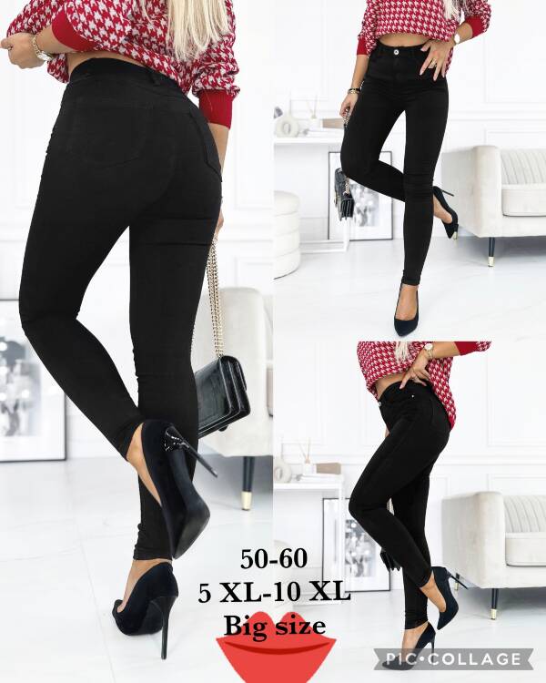 Spodnie damskie jeansy Roz 50-60, 1 Kolor Paczka 10 szt
