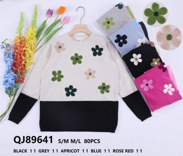 Swetry damskie (Francja produkt) Roz S/M-M/L, Mix Kolor Paczka 10 szt