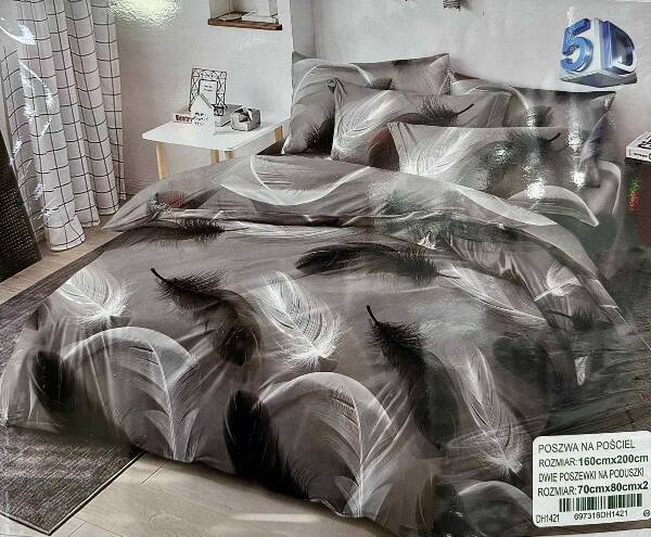 Komplet pościel 3 części Roz 160 x 200 , Mix wzory, Paczka 6 szt