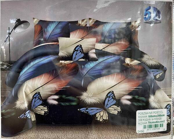 Komplet pościel 3 części Roz 160 x 200 , Mix wzory, Paczka 6 szt
