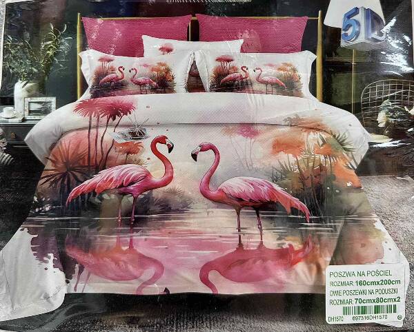 Komplet pościel 3 części Roz 160 x 200 , Mix wzory, Paczka 6 szt
