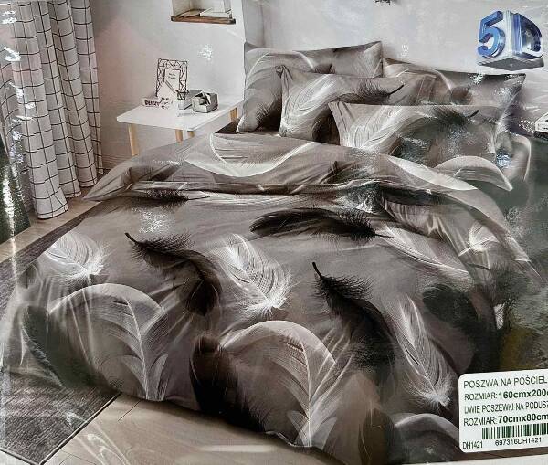 Komplet pościel 3 części Roz 160 x 200 , Mix wzory, Paczka 6 szt