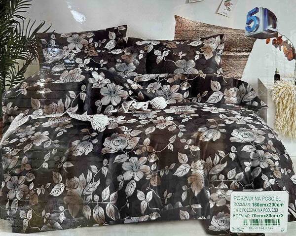 Komplet pościel 3 części Roz 160 x 200 , Mix wzory, Paczka 6 szt