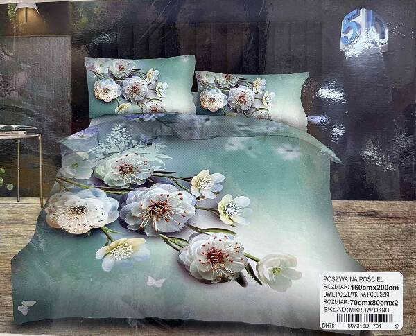 Komplet pościel 3 części Roz 160 x 200 , Mix wzory, Paczka 6 szt