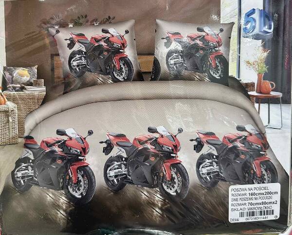 Komplet pościel 3 części Roz 160 x 200 , Mix wzory, Paczka 6 szt