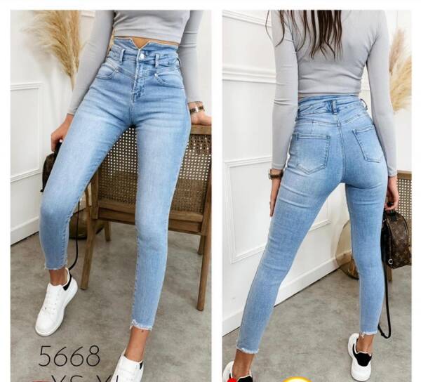 Spodnie damskie jeansy Roz XS-XL, 1 Kolor Paczka 12 szt