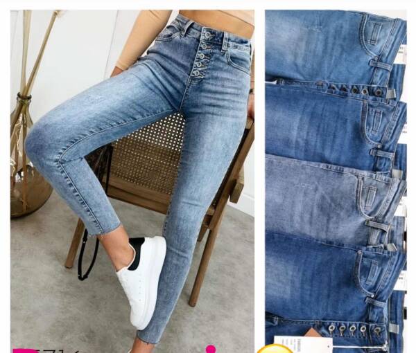 Spodnie damskie jeansy Roz XS-XL, 1 Kolor Paczka 12 szt