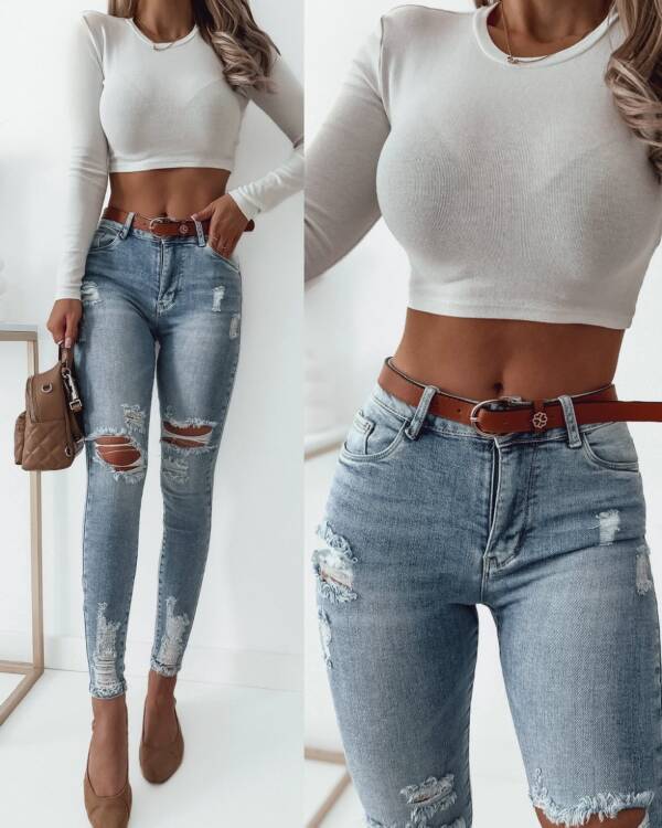 Spodnie damskie jeansy Roz XS-XL, 1 Kolor Paczka 10 szt