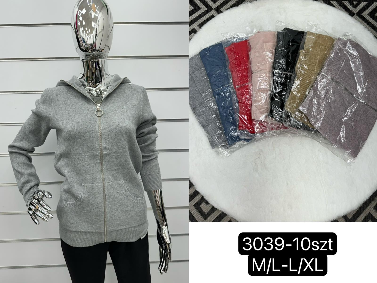 Bluza damska Roz M-XL Mix kolor Paczka 10 szt