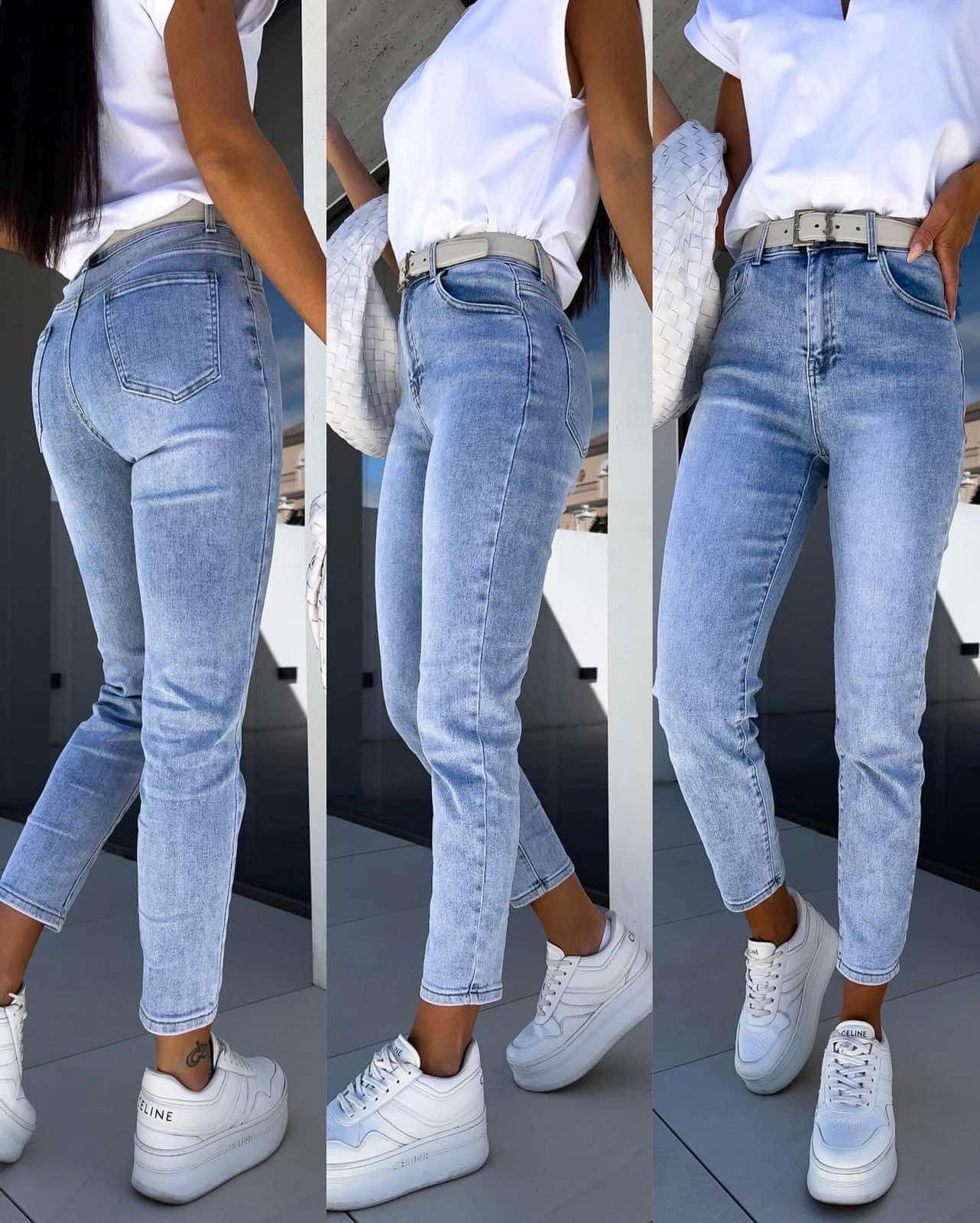 Spodnie damskie jeansy Roz XS-XL, 1 Kolor Paczka 10 szt