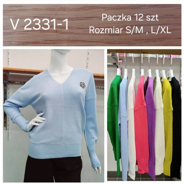 Swetry damskie Roz S/M-L/XL, Mix Kolor Paszka 12 szt 