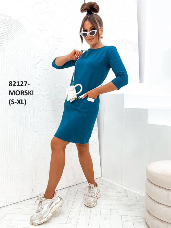 Sukienki damskie (Polska produkt) Roz S-XL Paczka 5 szt /1 Kolor