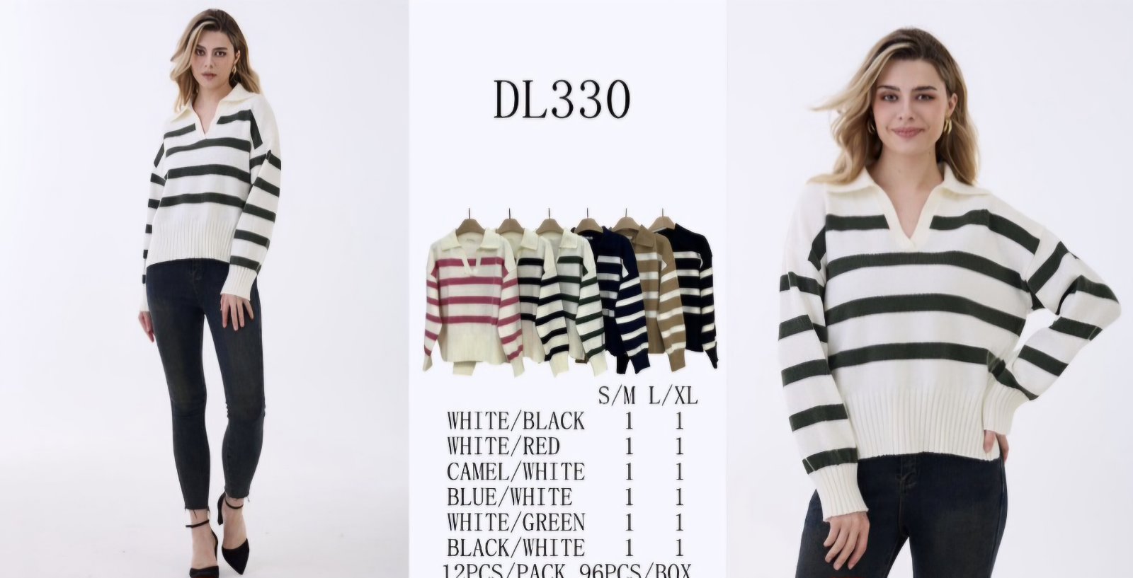 Swetry damskie Roz Standard Mix kolor Paczka 12 szt