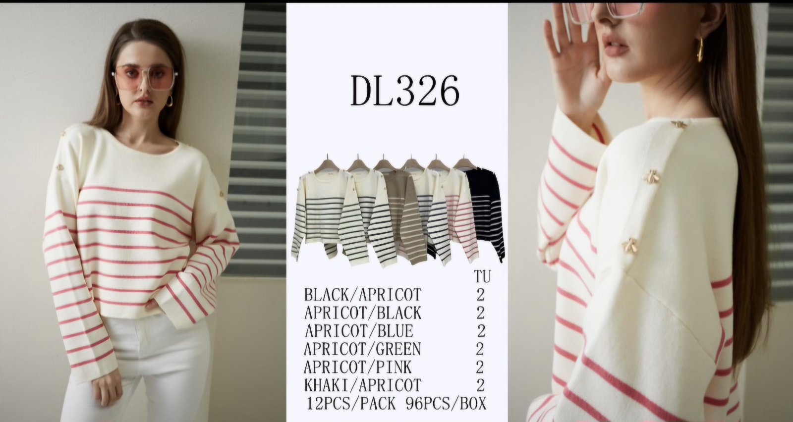 Swetry damskie Roz Standard Mix kolor Paczka 12 szt