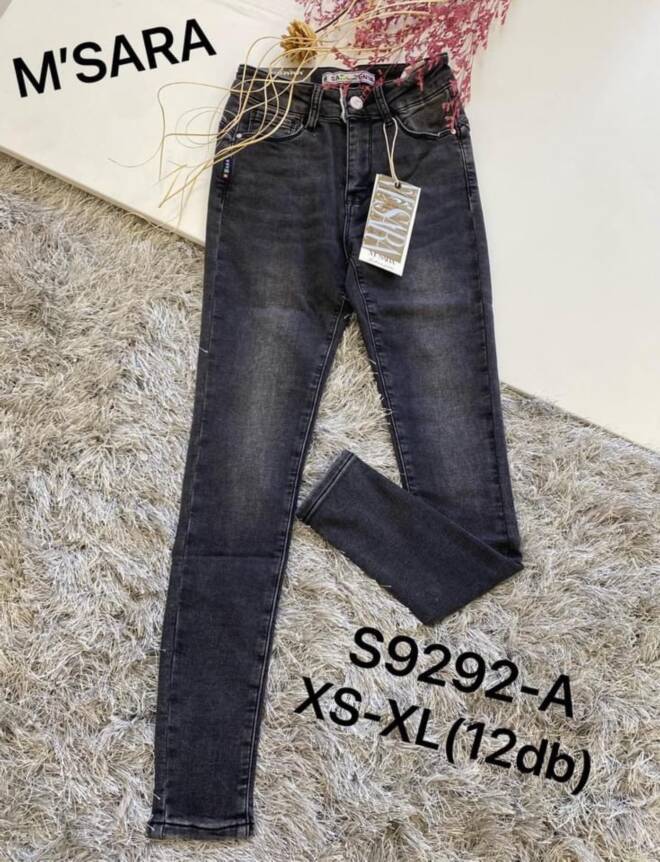 Spodnie damskie jeansy Roz XS-XL, 1 Kolor Paczka 12 szt