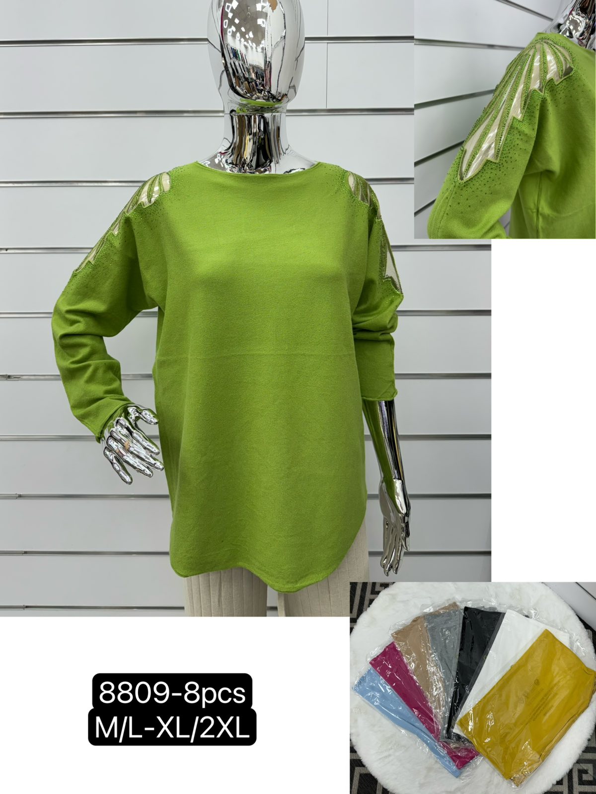 Swetry damskie Roz M/L-XL/2XL Mix kolor Paczka 8 szt