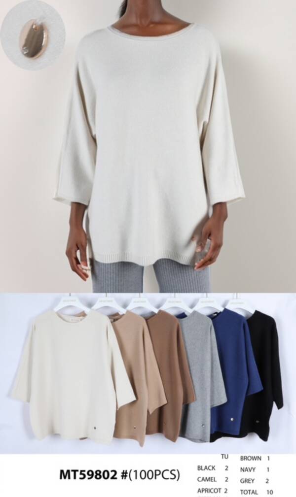Swetry damskie (Francja produkt) Roz Standard, Mix Kolor Paczka 12 szt