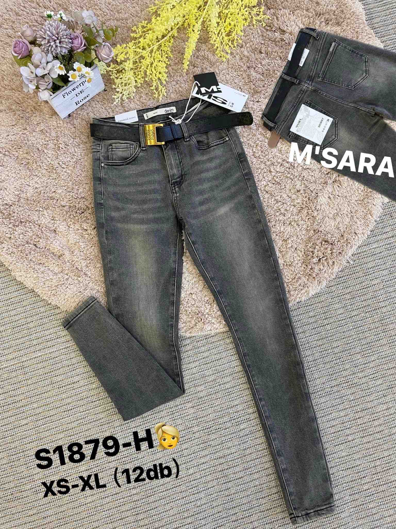 Spodnie damskie jeansy Roz XS-XL, 1 Kolor Paczka 12 szt
