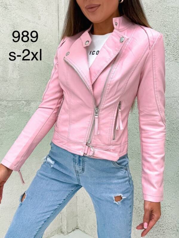 Kurtki damskie skórzana Roz S-2XL, 1 kolor Paczka 5 szt