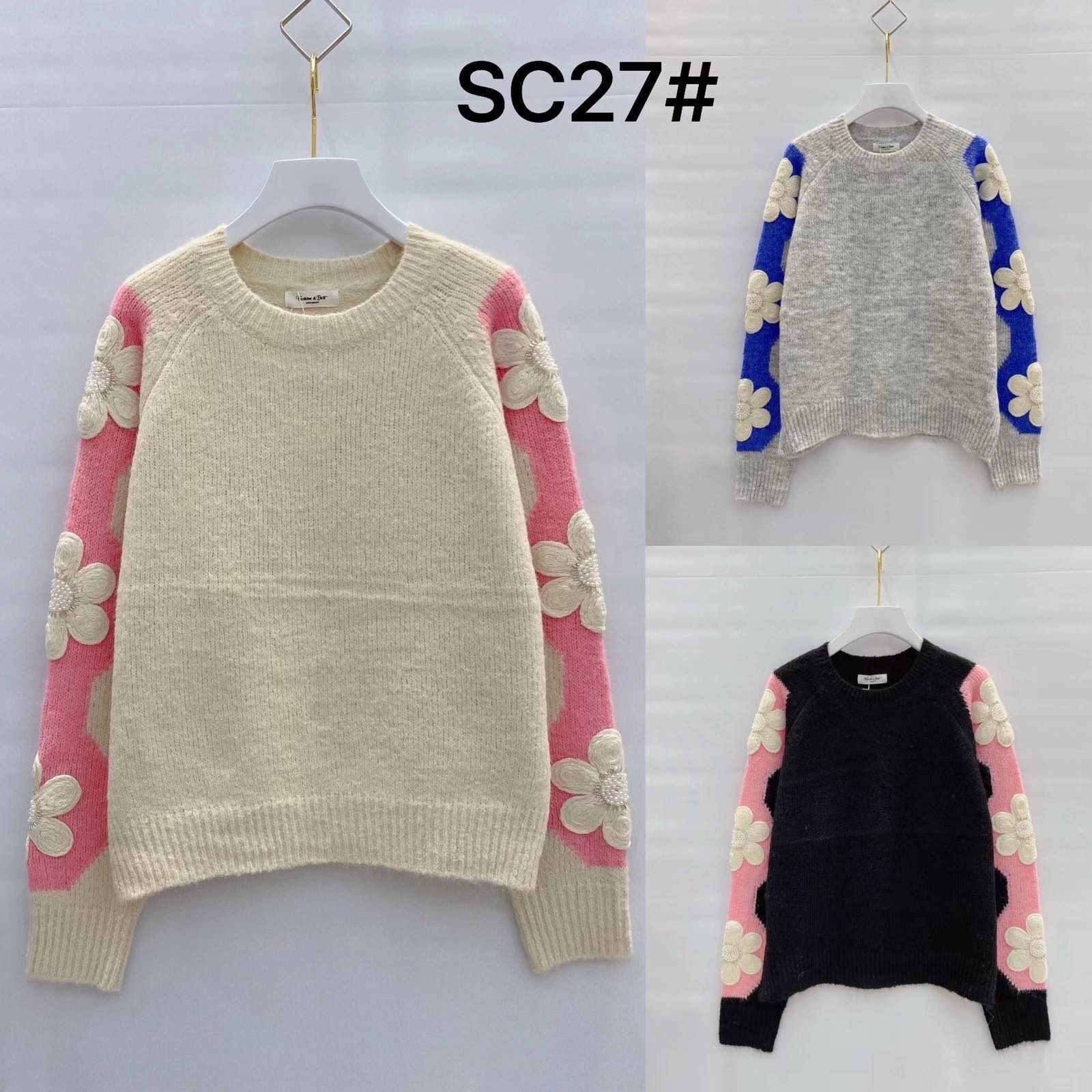 Swetry damskie Roz Standard Mix kolor Paczka 8 szt