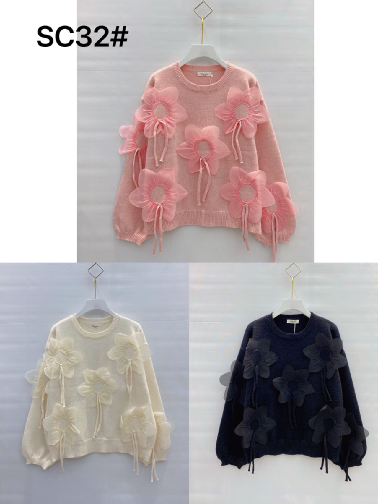 Swetry damskie Roz Standard Mix kolor Paczka 8 szt
