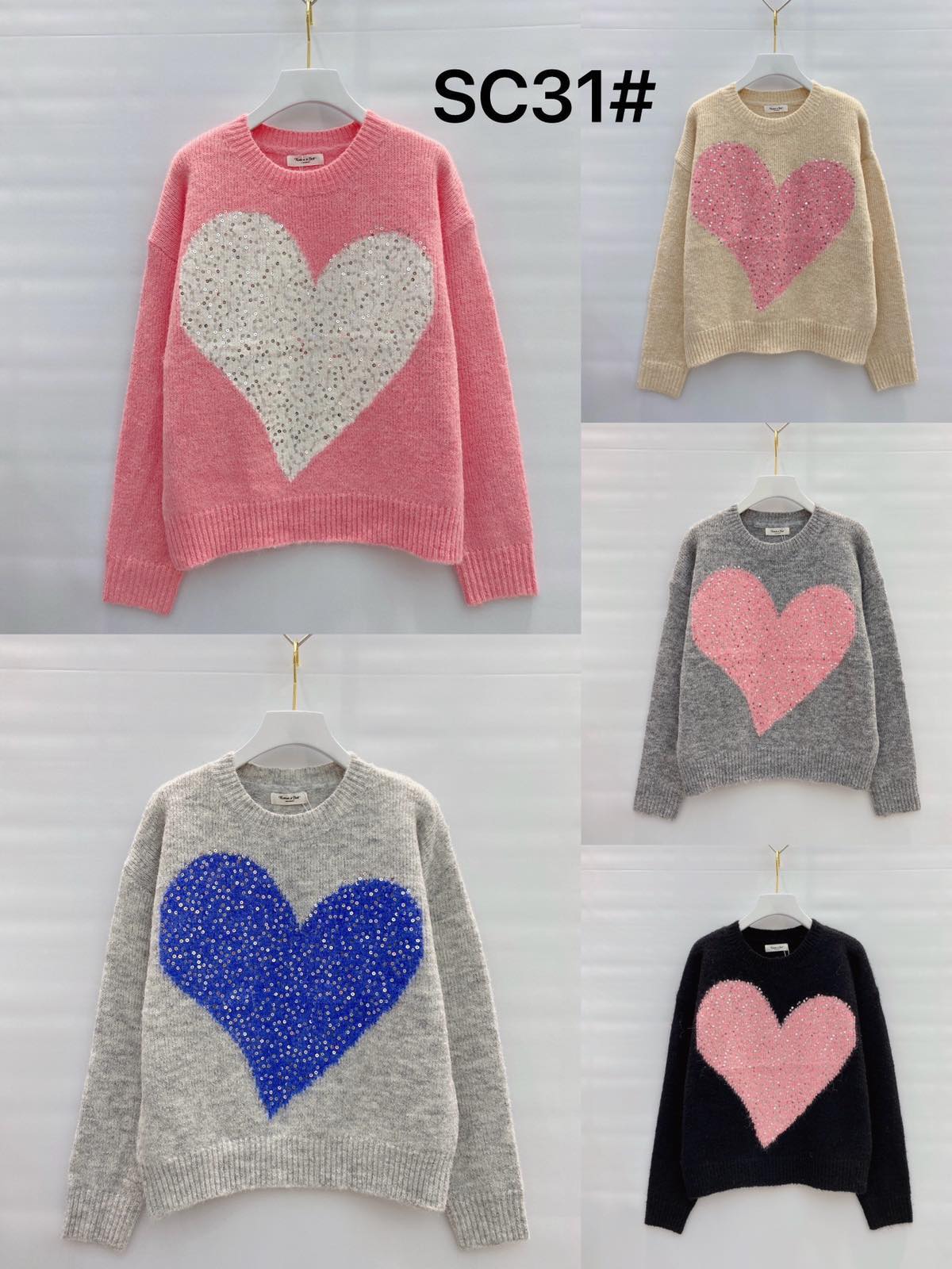 Swetry damskie Roz Standard Mix kolor Paczka 8 szt