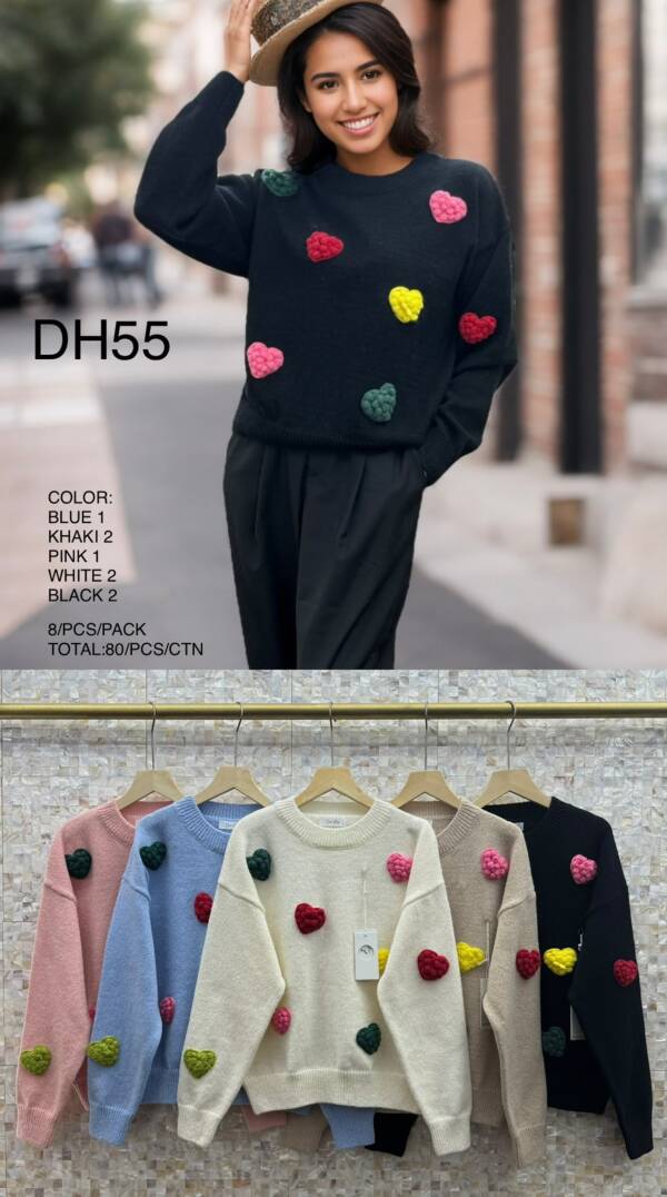 Swetry damskie (Francja produkt) Roz Standard, Mix Kolor Paczka 8 szt