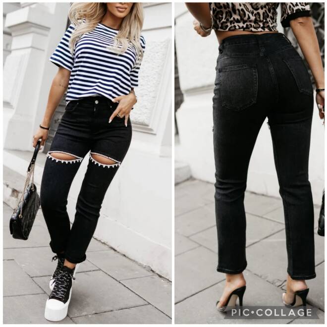 Spodnie damskie jeansy Roz XS-XL, 1 Kolor Paczka 10 szt