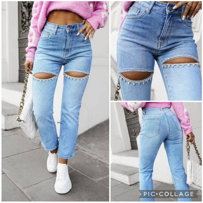 Spodnie damskie jeansy Roz XS-XL, 1 Kolor Paczka 10 szt