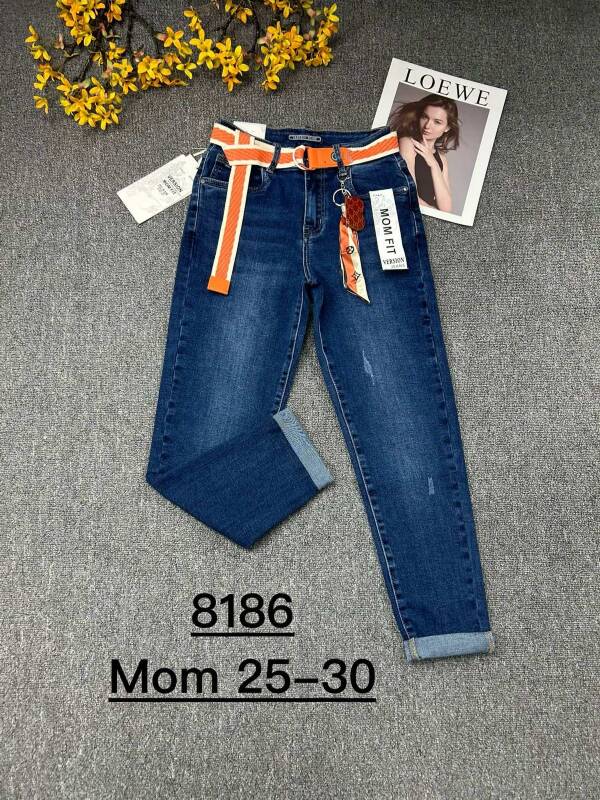 Spodnie damskie jeansy Roz 25-30, 1 Kolor Paczka 10 szt