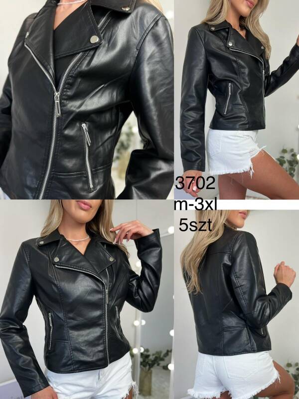 Kurtki damskie skórzana Roz M-3XL, 1 kolor Paczka 5 szt